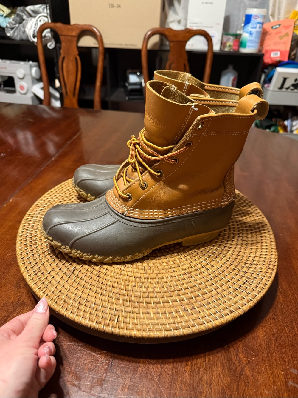 L.L. Bean Brown and Dark Women’s Winter/Rain Boots Duck - Picture 5 of 11